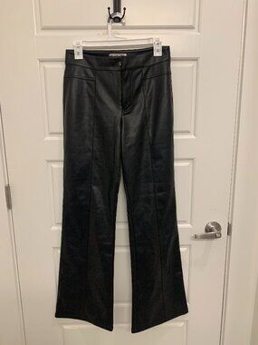 Free People Black Faux Leather Pants